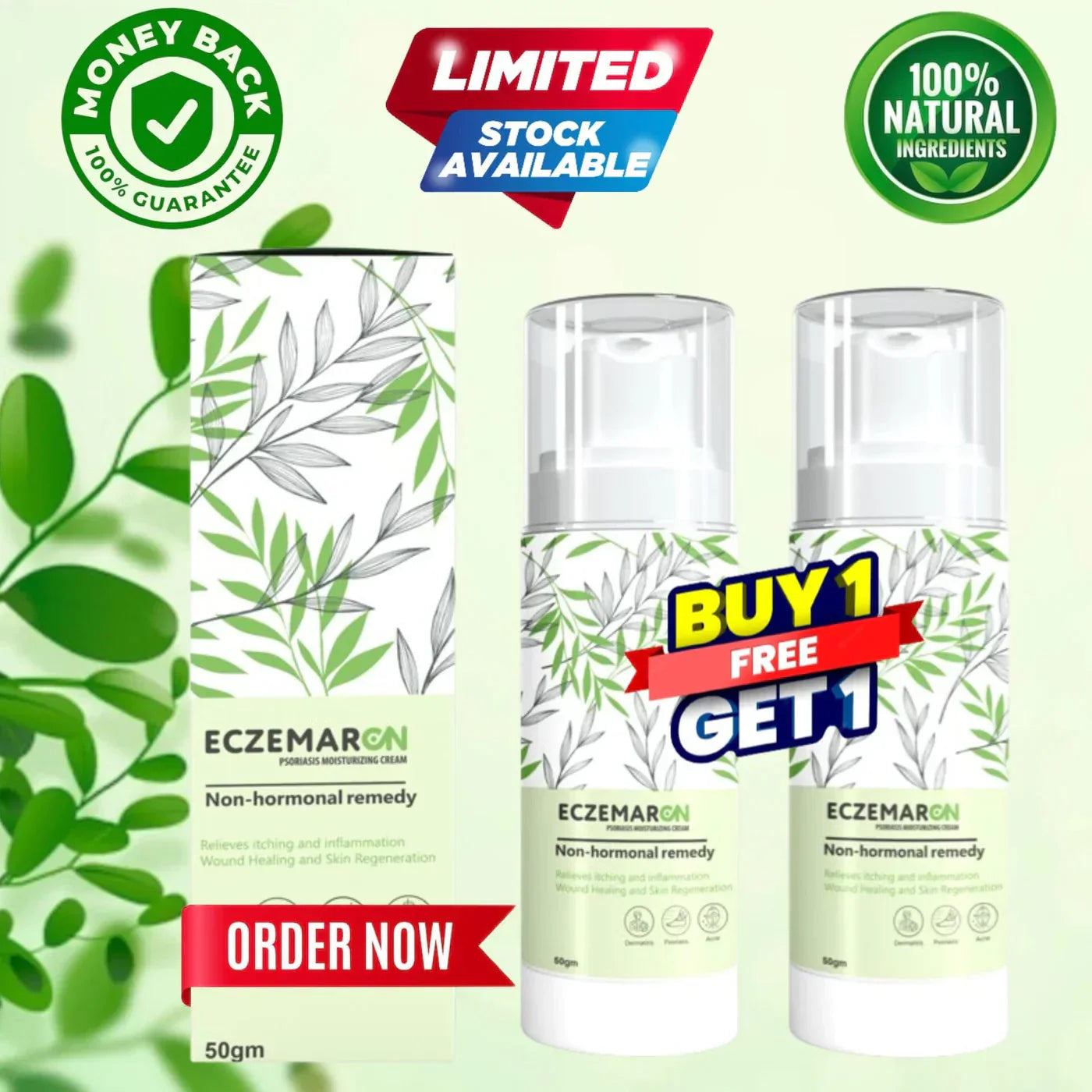 Noviq™️ Eczemaron Anti Fungal Cream v Spray | Buy 1 Get 1 Free