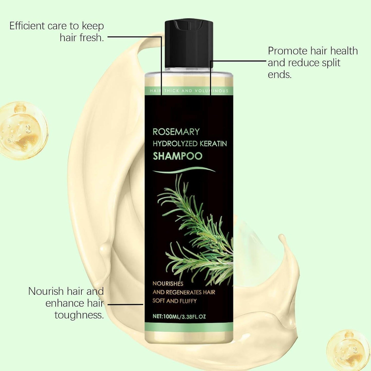 Rosemary Hydrolyzed Keratin Shampoo Buy 1 Get 1 Free