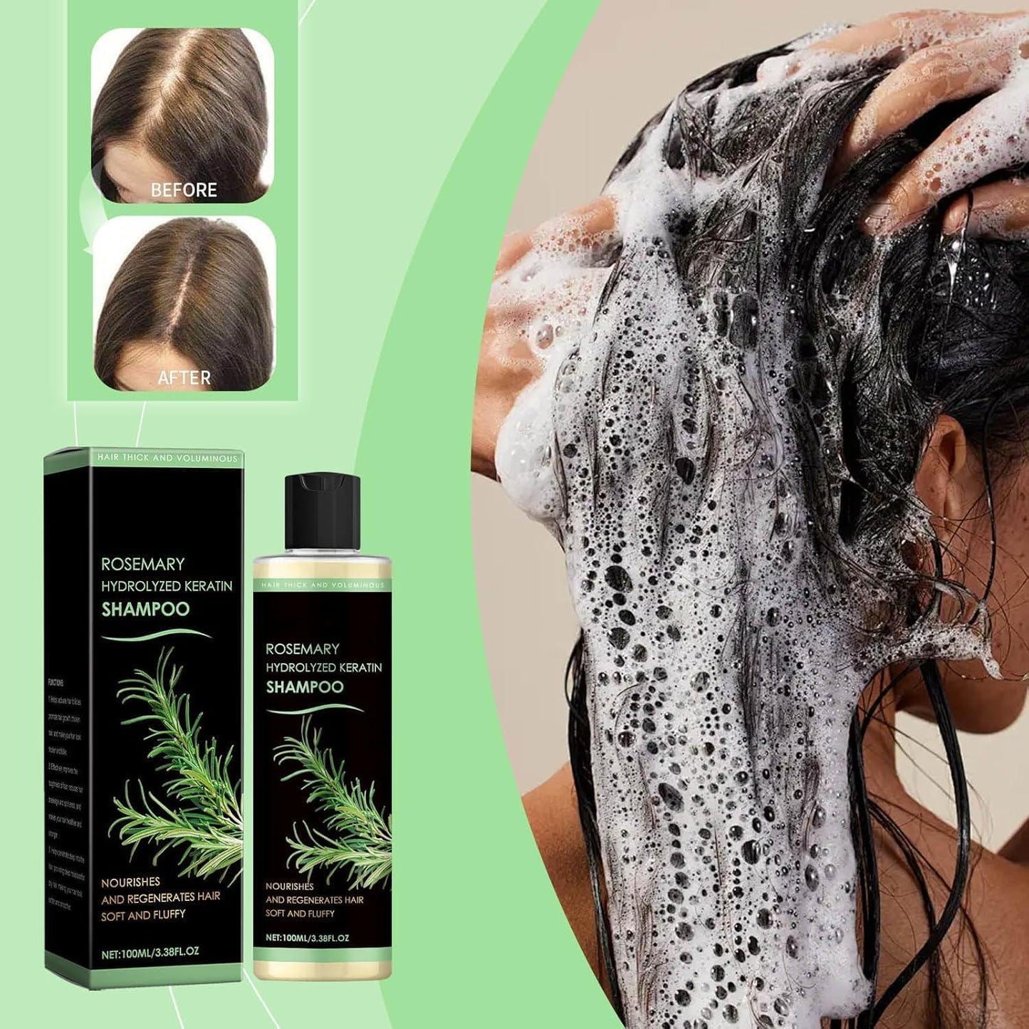 Rosemary Hydrolyzed Keratin Shampoo Buy 1 Get 1 Free