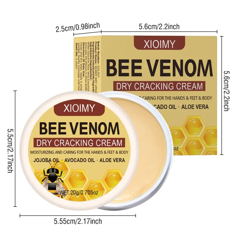 BeeRelief™ - Bee Venom Dry Crack Cream 🐝✨ | Deep Moisturizing & Hydrating for Hands, Feet & Body