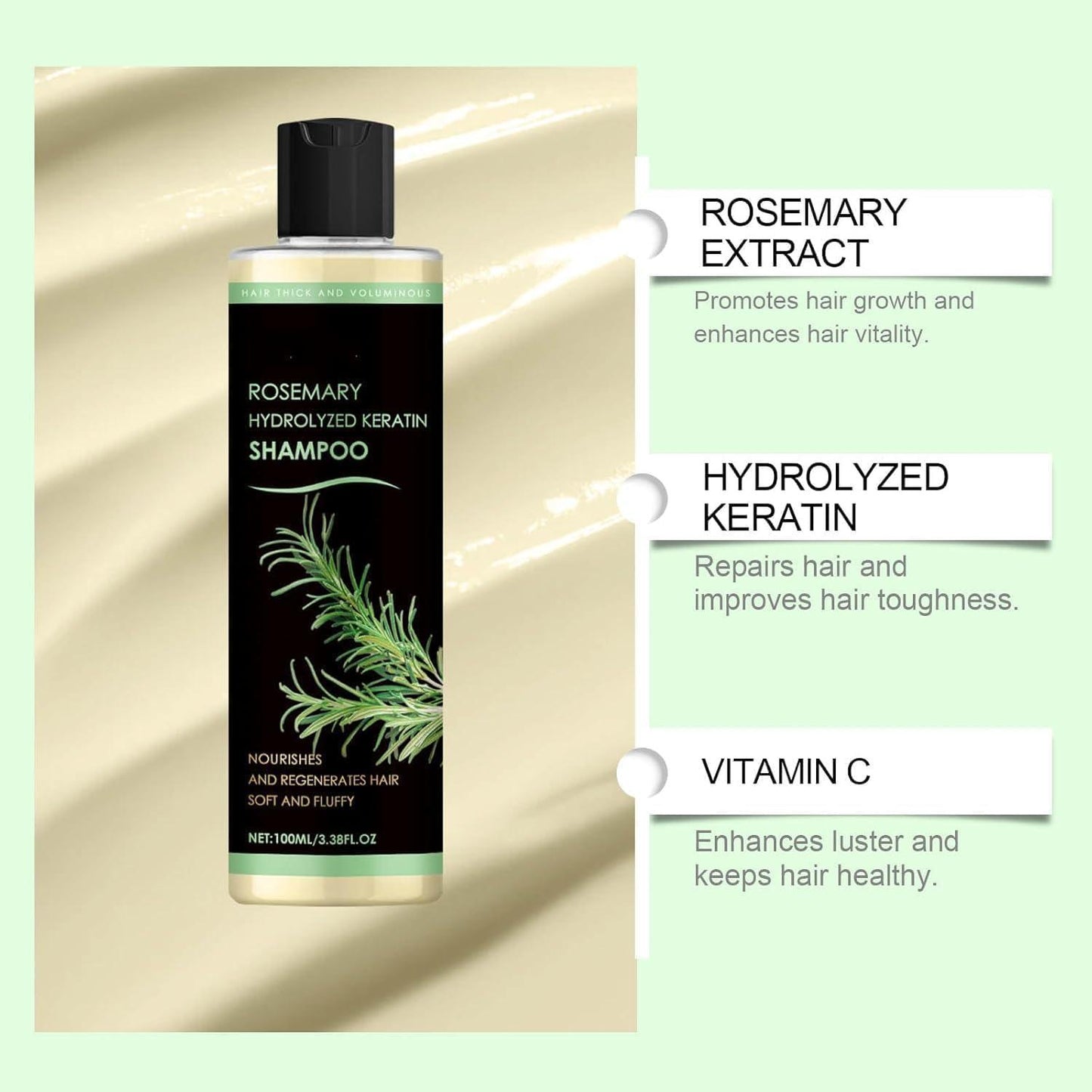 Rosemary Hydrolyzed Keratin Shampoo Buy 1 Get 1 Free